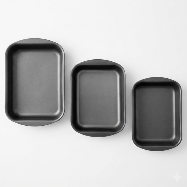 Set de 3 Asaderas Rectangulares para Horno