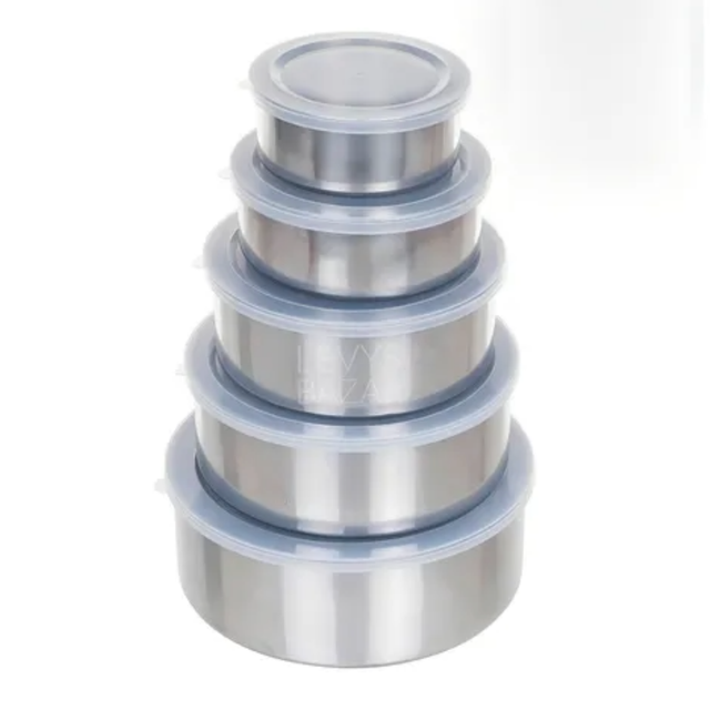 Set de 5 Bowls de Acero Inoxidable