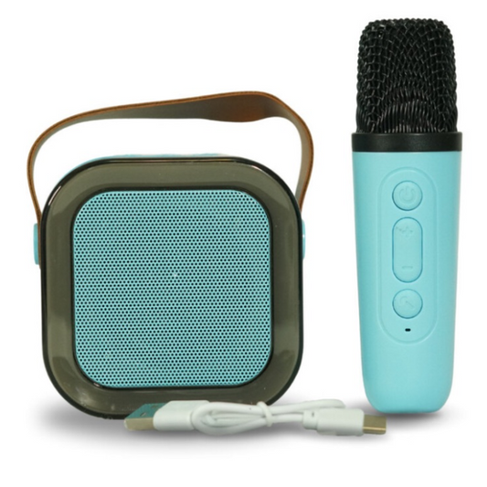 Parlante Bluetooth Portátil con Micrófono Inalámbrico y Karaoke