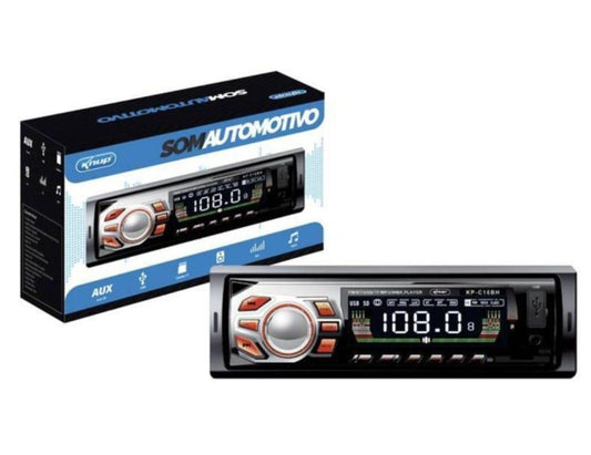 Radio para Auto Bluetooth Knup C15BH 60W USB FM con Control Remoto