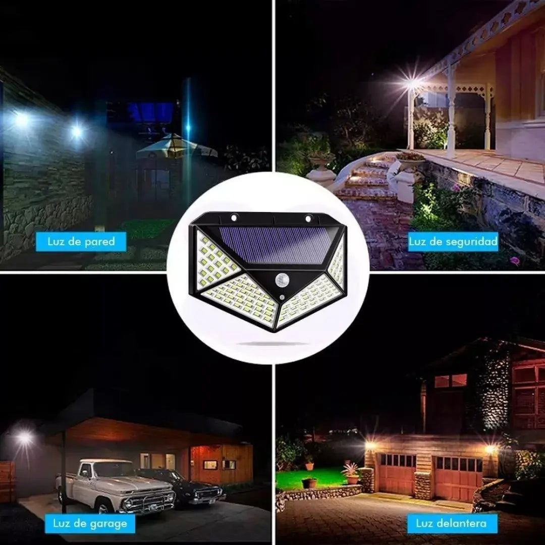 Foco Solar LED con Sensor de Movimiento para Exterior
