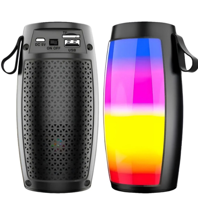 Parlante Bluetooth Portátil con Luces LED
