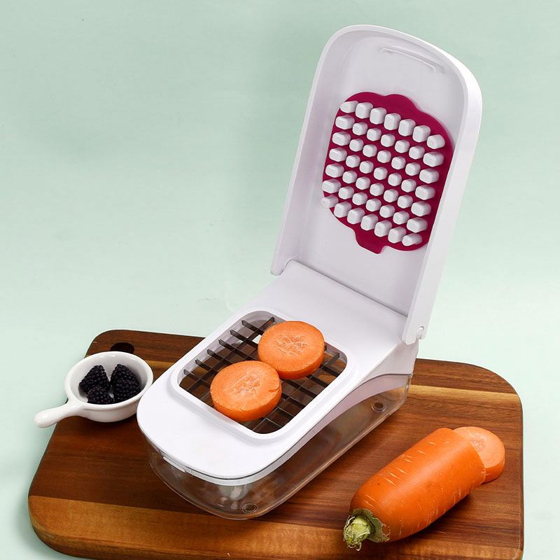 Picador de Verduras Manual con Rejilla de Acero Inoxidable