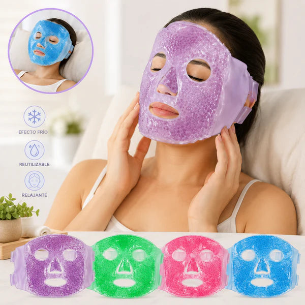 Máscara Facial de Gel Frío/Calor Reutilizable | Relajación y Cuidado Facial