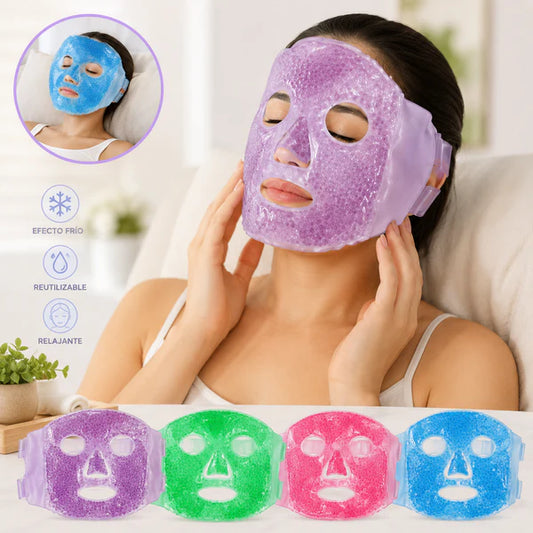 Máscara Facial de Gel Frío/Calor Reutilizable | Relajación y Cuidado Facial