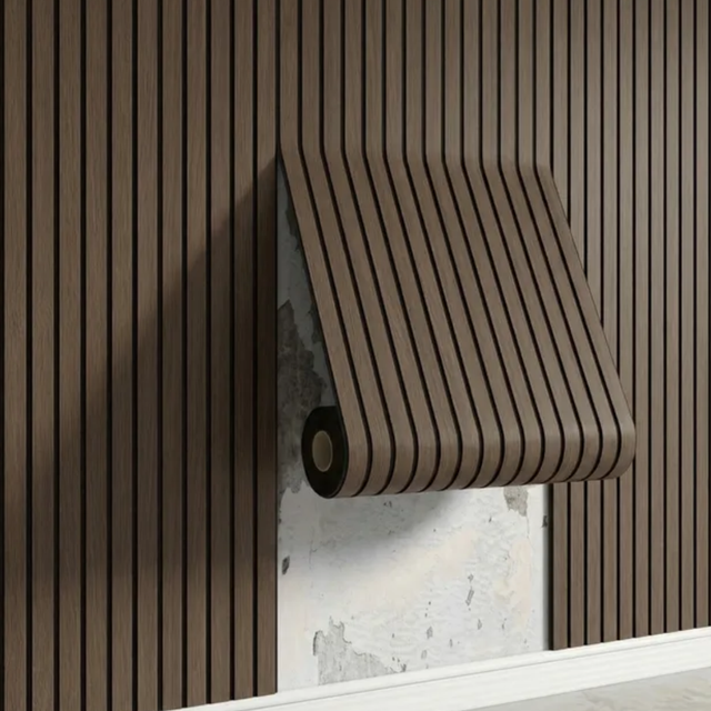 Rollo Adhesivo Símil Madera WPC Marrón 3 x 0,55 m | Para Paredes y Muebles