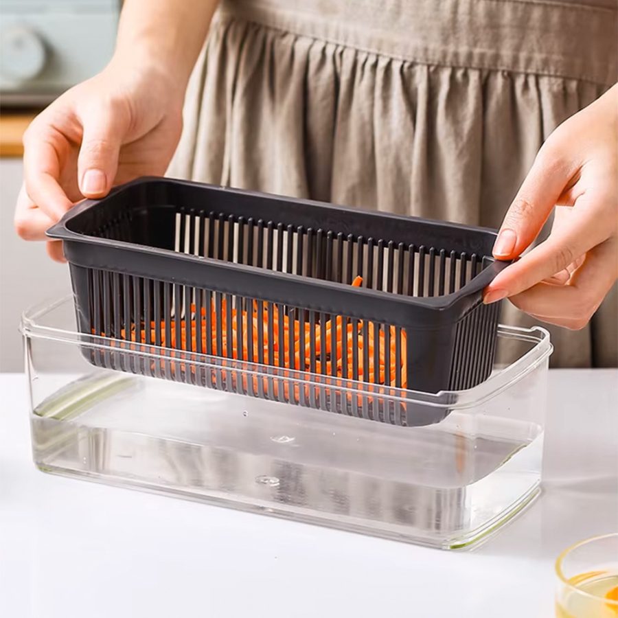 Cortador de Verduras Multifunción 7 en 1 con Recipiente | Rebanador, Picador y Rallador