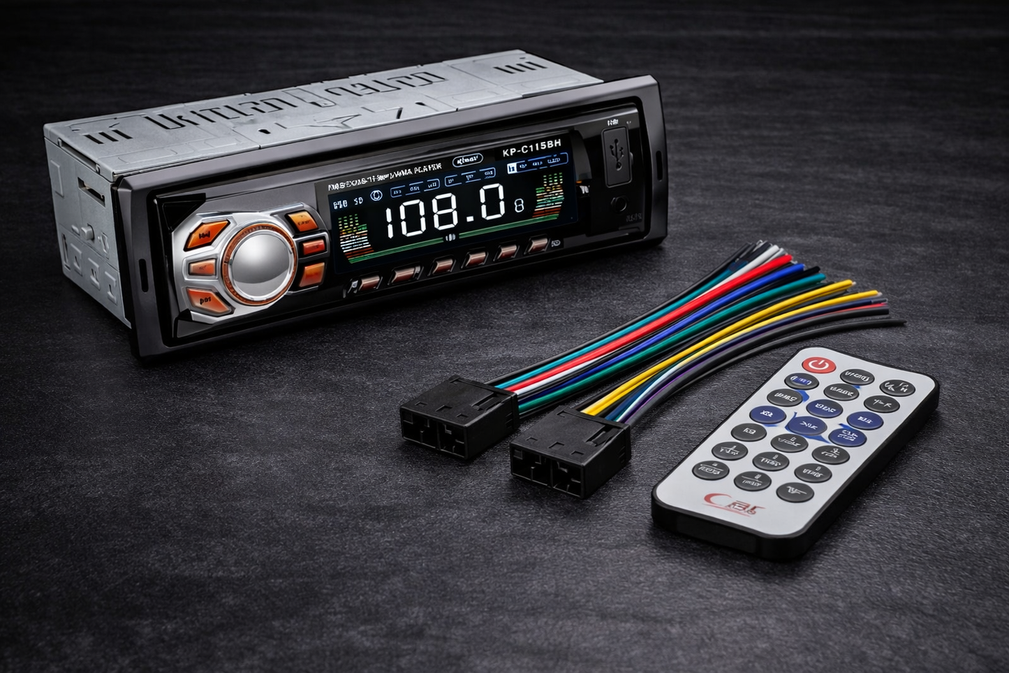 Radio para Auto Bluetooth Knup C15BH 60W USB FM con Control Remoto